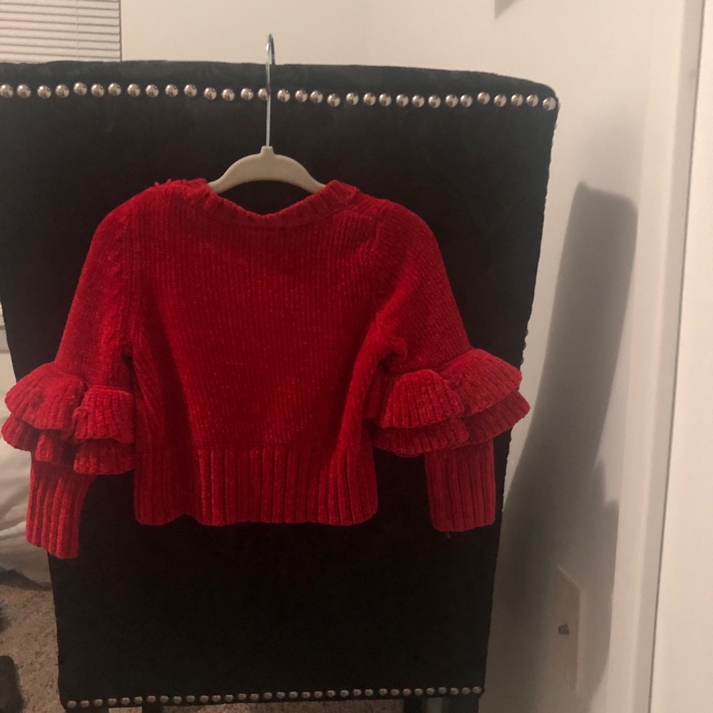 Red Cat & Jack Ruffle Sweater - Picture 4 of 4